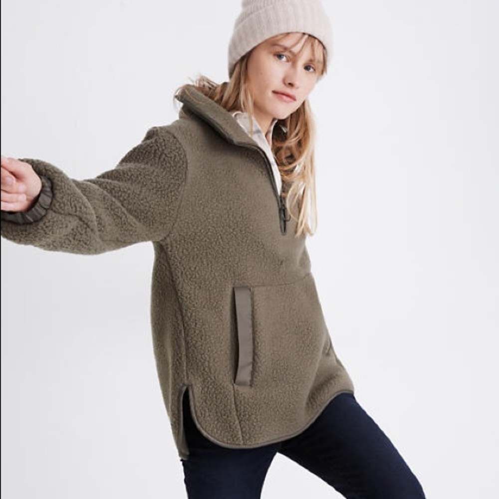 Madewell Polartec Fleece Popover Jacket (M)